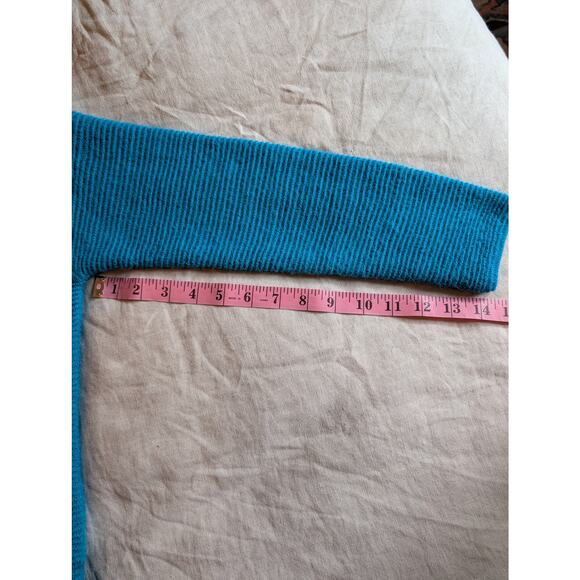 100% Baby Alpaca Millma's Small Blue Zip Front Peru Luxury Soft Knit Sweater - Picture 8 of 9